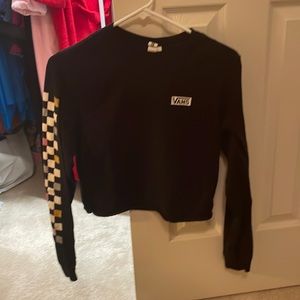 Vans, cropped, long sleeve tee.
